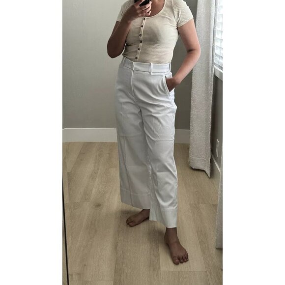 SPANX SPANXsupersmooth Stretch Twill Cropped Wide Leg Pant in Classic White